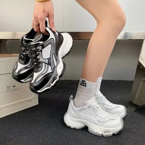 Breathable Mesh Upper Thick-Soled EVA Midsole Lace-Up Running Dad Shoes 2025 Summer New <b>Height</b>-<b>Increasing</b> Casual Versatile - Product Image 2
