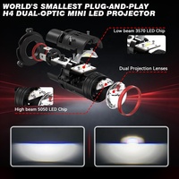 Projecteur LED H4 Bi-Optique en Gros : Distribution Uniforme de la Lumière, Sans Fixations, Structure d'Ingénierie Précise