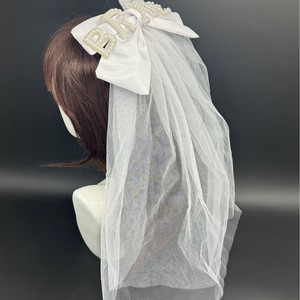 Velo <span class=keywords><strong>de</strong></span> novia con lazo blanco y letras bordadas para despedida <span class=keywords><strong>de</strong></span> soltera, sesión <span class=keywords><strong>de</strong></span> fotos, accesorio para el día <span class=keywords><strong>de</strong></span> la boda - Product Image 5