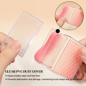 Brocha de Maquillaje Individual para Base, Herramienta de Belleza Vegana Personalizada 2026, Mango de Plástico, Color Oro Rosa Café, Cerdas Suaves - Product Image 2