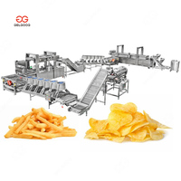 Aardappelkoekje Pommes Frites Maken Verwerkingsmachine Complex Legt Chips Productielijn