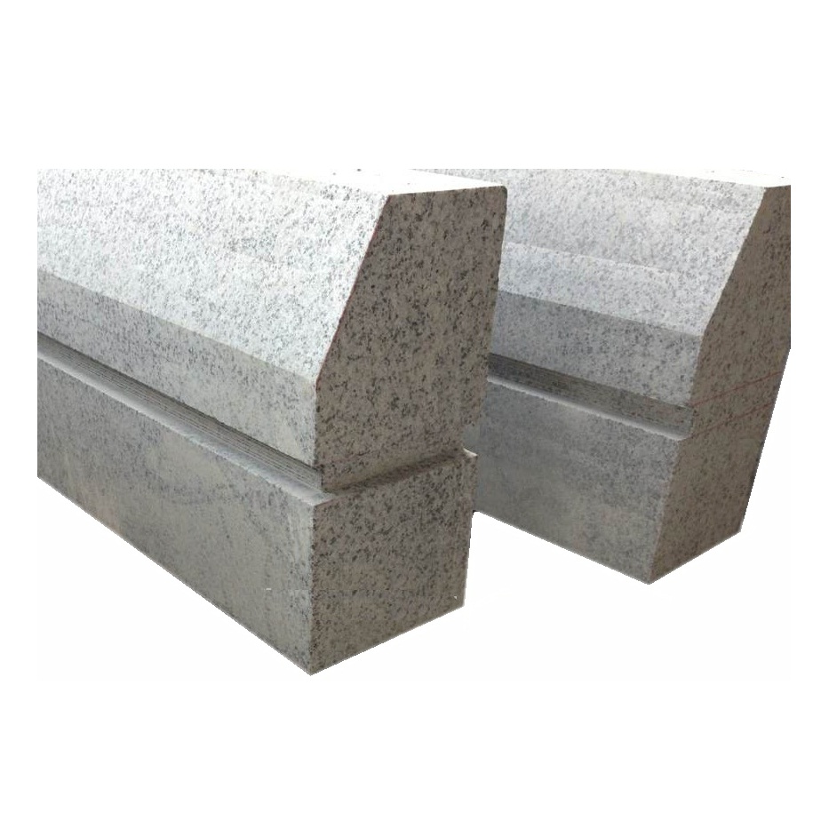 सस्ता 15x30cm Sawn कटौती समाप्त नाला एलईडी के साथ ग्रे ग्रेनाइट Curbstone