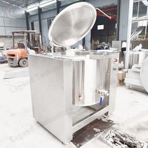 Marmita một hơi 200L Para sopa Y Salsa-calentamiento inddirecto por Agua/aceite, acero inoxidable - Product Image 1