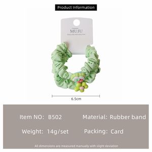 2-teilige Haarbänder für Mädchen, niedliche Blumen-Haargummis, Unisex-Haaraccessoires für Kinder, 6,5 cm, Marke MUJU, Pferdeschwanz-Halter - Product Image 6