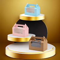 Carton plat pliable personnalisé Boîtes de transport de gâteau au fromage imprimées de luxe Boîte d'emballage de gâteau d'anniversaire