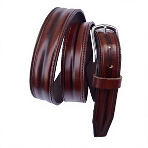 Ceinture pour homme en cuir véritable, boucle à ardillon, écologique, robuste, largeur 3,8 cm, style vintage, personnalisable OEM ODM, dernière collection - Product Image 4