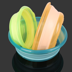 Bol à appâts pliable en silicone avec couvercle, bassin multi-usages portable et pliable pour la pêche et l'usage domestique - Product Image 1