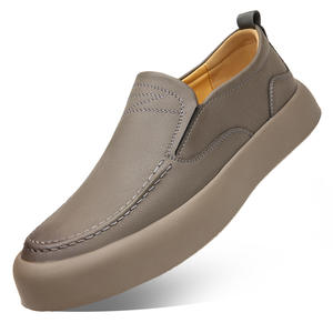 Scarpe da uomo in pelle <span class=keywords><strong>Casual</strong></span> da lavoro con testa rotonda facile da indossare in gomma morbida suola traspirante in polvere scarpe da sposa da ufficio - Product Image 4