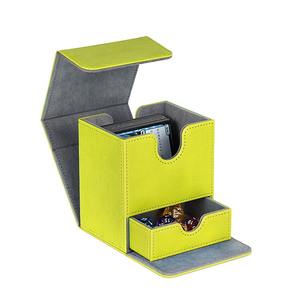 Caja de cubierta de tarjeta de <span class=keywords><strong>juego</strong></span> de pelusa de cuero impermeable Premium portátil MIO con cajón de dados diseño en forma de U para viajar fácilmente para juegos de mesa - Product Image 5