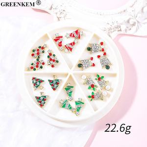 ใหม่6ตารางกล่องคริสต์มาสเล็บพลอยเทียมเกล็ดหิมะหิมะต้นคริสต์มาสสุดหรู3D เล็บสุดหรู - Product Image 5
