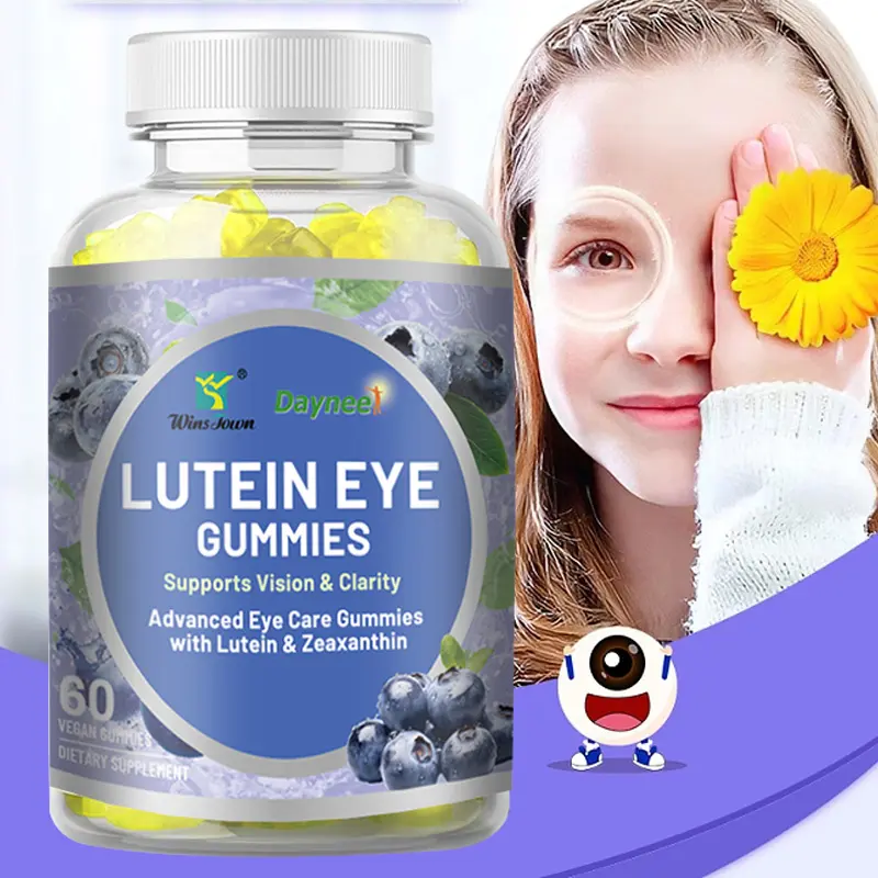 Gummies de soporte para los ojos Premium, gomitas de luteína con zeaxantina, compatibles con la salud ocular general de las gomitas