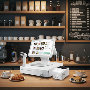 OEM ODM 15.6 Inch Dual Screen Touch Cash Register Machine System for Retail Supermarket Terminal I3s Dual-Screen - Product Image 1
