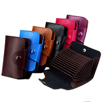 Dompet Kartu Kredit Kulit Asli Organ Fashion Logo Kustom Nama Bisnis
