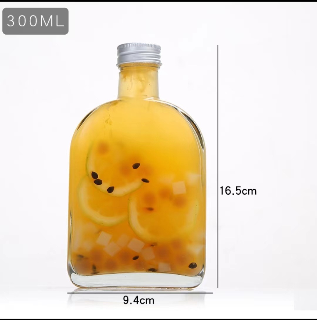 300ml Glass Milk Bottles Glassware Storage Jar