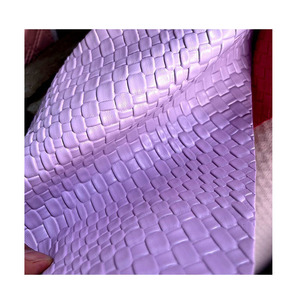 1.5mm d'épaisseur Tissé Motif PVC Faux <span class=keywords><strong>Cuir</strong></span> Synthétique pour Filles Sacs Chaussures Couvertures de Cahier - Product Image 1