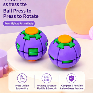 New Colorful 3D Printed Fidget Stress <b>Ball</b> Press Rotating Finger Spinner Portable Pocket Educational Stress Relief Toy - Product Image 3