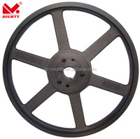 Pulley V-Belt Standar Amerika 8-18 Inci Laris Manis dengan 2-10 Alur, Dapat Disesuaikan OEM