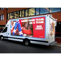Hohe Qualität 3-Seitige Fahrzeug Werbung Vans Mobilen Led-anzeige Große Bildschirm Montiert Outdoor Film Box Für Lkw