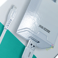 Boîte d'emballage rigide réutilisable et écologique pour accessoires de téléphone portable avec vernis sélectif UV et fenêtre en PVC