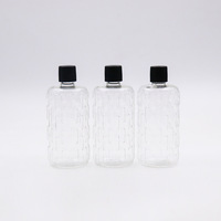 Vente en gros de 50ml de bouteille de parfum en plastique vide PET bouteille d'huile capillaire transparente vide cosmétique shampooing lotion diffuseur bouteille à bouchon à vis
