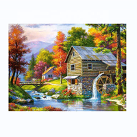 Kit de Peinture Diamant Personnalisée Photo pour Adultes, Kit Complet DIY 5D en Acrylique, Paysage Scénique Exquis, Peinture Diamant Faite à la Main