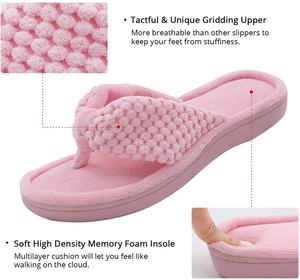 Pantuflas de Interior para <span class=keywords><strong>Mujer</strong></span>, Cómodas, de Espuma Viscoelástica, Tipo <span class=keywords><strong>Chanclas</strong></span>, con Forro de Terciopelo Afelpado - Product Image 4