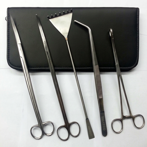 SIMAECO-CE Morado, Kit de Herramientas para Acuario de 5 Piezas de Acero Inoxidable, Plástico y Resina de Madera, Base de Alimentación para Maquinaria, Instrumentos Quirúrgicos - Product Image 1