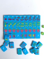 Mahjong américain en acrylique à motif Baies Roses, ensemble de 160 tuiles, tapis de jeu personnalisé, achat en gros pris en charge