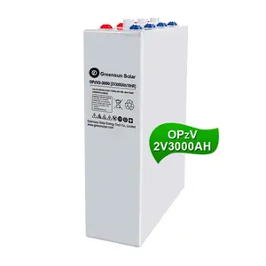 Greensun dry cell lead acid batteries gel opzv 2v 3000ah battery