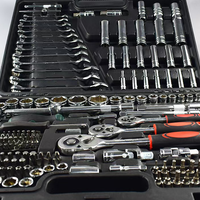 Jeu de Douilles à Cliquet 216 Pièces 1/2" 1/4" 3/8" Coffret à Outils Clés pour Réparation Automobile Mécanique