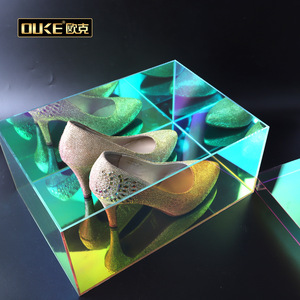 Tùy chỉnh chất lượng hàng đầu mô hình cầu vồng Acrylic Giày hiển thị hộp màu Acrylic Hộp - Product Image 4