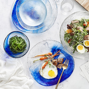 Plato de Vidrio con Diseño de Plantas Bohemias, Plato para Aperitivos <span class=keywords><strong>y</strong></span> Frutas, Tazón Creativo <span class=keywords><strong>y</strong></span> Vajilla - Product Image 3
