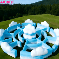 Labyrinthe gonflable nuage pour la décoration de grands parcs d'attractions, puzzle cube labyrinthe 3D personnalisé et château gonflable