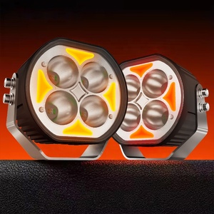 Nouvelles Feux LED de Conduite 4x4 pour SUV et Camions Tout-Terrain, 5 Pouces, Étanche IP67, 10-30V DC, avec Télécommande et Gradation de Couleur, pour Ambiance Ambre - Product Image 1