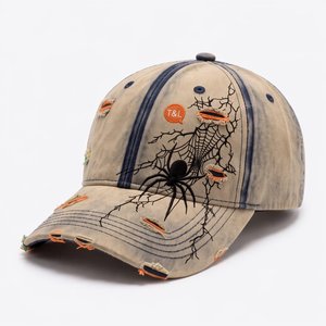 Casquette de baseball personnalisée à 6 panneaux en faux daim avec logo plat, style vintage structuré, réglable, motif léopard, fabrication OEM - Product Image 1