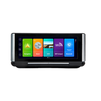 Caméra de tableau de bord Android 8.1 2K 4G LTE-multifonction (navigation/musique/point d'accès WiFi), double objectif, moniteur intelligent de véhicule