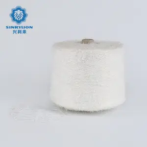 Grado AA completa blanco mate 13NM/1,3 CM 100% Nylon suave de lujo imitar visón hilo para suéter de punto