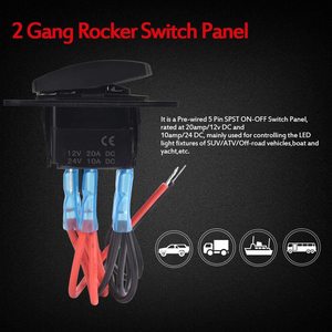 <span class=keywords><strong>2</strong></span>'li Rocker Anahtar Paneli 5 Pinli SPST Açma-Kapama Düğmesi Özel Lazer Desenli Mavi LED Rocker Anahtar Paneli Denizcilik İçin Alüminyum Panel - Product Image 4