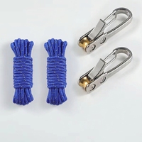 Tendeur de corde robuste en alliage de zinc avec poulie et blocage rapide pour tente, hamac et fixation de cargaison