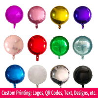 Ballon en aluminium brillant de 18 pouces avec impression de logo haute définition, décoration de fête pour événements de marque