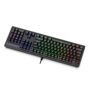 แป้นพิมพ์คอมพิวเตอร์ คีย์บอร์ดเกมมิ่ง 104 ปุ่ม DK230 แบ็คไลท์ RGB LED คีย์แคปแบบพุดดิ้ง - Product Image 3