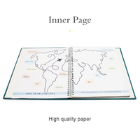 Organisateur/Agenda en cuir PU personnalisé, couverture rigide, reliure parfaite, format A4/taille personnalisable, 100 feuilles, matériau PVC, impression cadeau