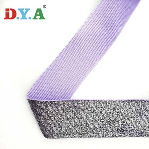 Tùy chỉnh dây đeo màu tím 4cm vải Polyester sáng bóng để trang trí quần áo - Product Image 5