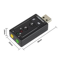 Tarjeta de sonido Usb Virtual 7,1 3D adaptador de Audio Usb externo Usb a Jack 3,5mm auricular micrófono tarjeta de sonido para ordenador portátil Notebook Pc