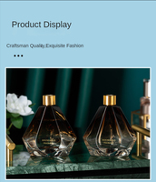 Diffuseur de parfum d'ambiance de luxe pour la maison, huile essentielle d'aromathérapie, flacon en verre cristal, diffuseur à bâtonnets 100ml, logo personnalisable