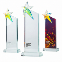 Nouvelle Arrivée : Trophée Sportif Étoilé Personnalisé Brillant pour Entreprises – Récompenses Modernes Haut de Gamme en Verre et Cristal Imprimé et Gravé au Laser