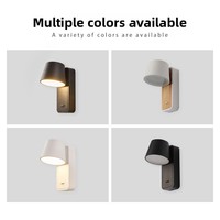 Lampe murale de lecture moderne à LED en aluminium, à montage ouvert, à angle réglable, avec variateur d'intensité et interrupteur mural, Ra80, température de couleur 3000K/4000K