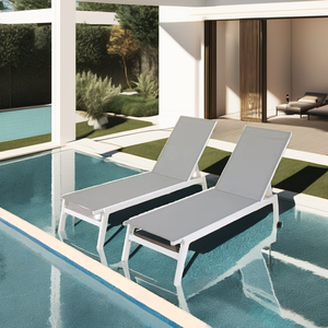 Chaise longue de jardin pliable moderne en métal pour hôtel commercial populaire, idéale pour l'extérieur - Product Image 1