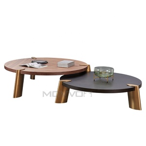 Mesa <span class=keywords><strong>de</strong></span> <span class=keywords><strong>centro</strong></span> redonda con pies <span class=keywords><strong>de</strong></span> Metal <span class=keywords><strong>de</strong></span> estilo nórdico moderno personalizado para sala <span class=keywords><strong>de</strong></span> estar, muebles para el hogar - Product Image 4