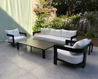 Mobilier d'extérieur haut de gamme Spot cadre en alliage d'aluminium tissu imperméable Villa Patio canapé ensemble